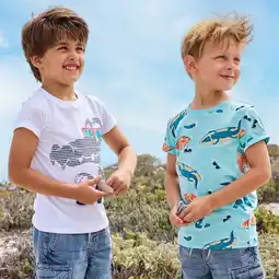 NKD Kinder-Jungen-T-Shirt mit Kroko-Motiv, 2er-Pack Angebot