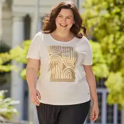 NKD Damen-T-Shirt mit Frontaufdruck, große Größen Angebot
