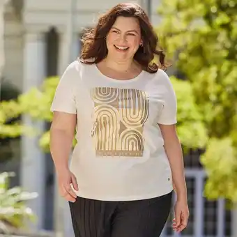 NKD Damen-T-Shirt mit Frontaufdruck, große Größen Angebot