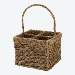 NKD Tisch-Caddy aus Seegras, ca. 17,5x17,5x22cm Angebot