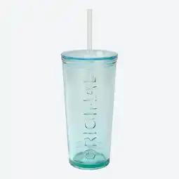 NKD Becher mit Strohhalm aus recyceltem Glas, ca. 500ml Angebot