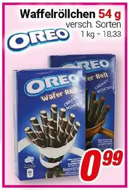 CENTERSHOP OREO Waffelröllchen Angebot
