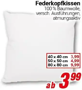 CENTERSHOP Federkopfkissen Angebot