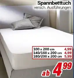 CENTERSHOP Spannbetttuch Angebot