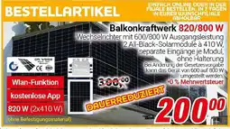 CENTERSHOP Balkonkraftwerk 820/800 W Angebot