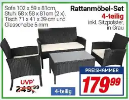 CENTERSHOP Rattanmöbel-Set Angebot