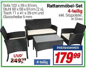 CENTERSHOP Rattanmöbel-Set Angebot