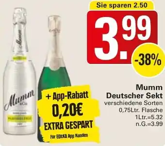WEZ Mumm Deutscher Sekt Angebot
