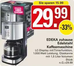 WEZ EDEKA zuhause Edelstahl Kaffeemaschine Angebot