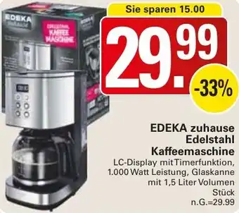 WEZ EDEKA zuhause Edelstahl Kaffeemaschine Angebot