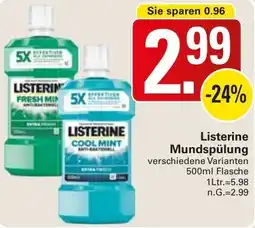WEZ Listerine Mundspülung Angebot