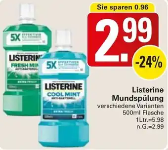 WEZ Listerine Mundspülung Angebot