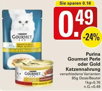 WEZ Purina Gourmet Perle oder Gold Katzennahrung Angebot