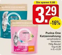 WEZ Purina One Katzennahrung Angebot