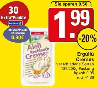 WEZ Ergüllü Cremes Angebot