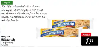 KONSUM Henglein Blätterteig Angebot