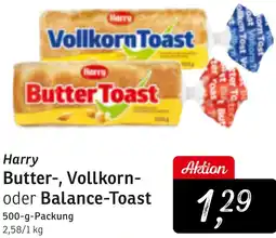 KONSUM Harry Butter-, Vollkorn- oder Balance-Toast Angebot