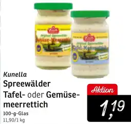 KONSUM Kunella Spreewälder Tafel- oder Gemüsemeerrettich Angebot