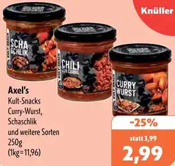 Aktiv Irma Axel's Kult-Snacks Angebot
