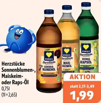 Aktiv Irma EDEKA Herzstücke Sonnenblumen-, Maiskeim- oder Raps-Öl Angebot