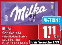AEZ Milka Schokolade Angebot