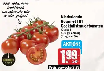 AEZ Niederlande Gourmet HIT Cocktailstrauchtomaten Angebot