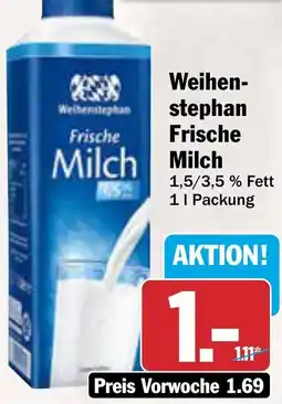 AEZ Weihenstephan Frische Milch Angebot