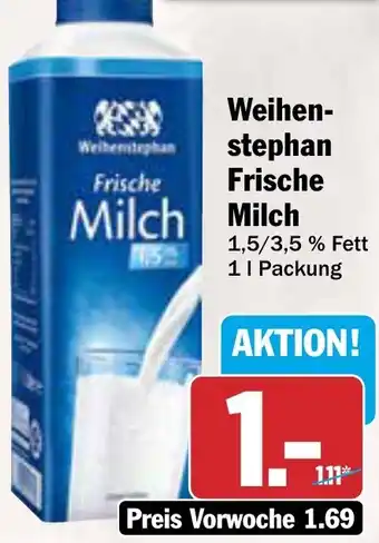 AEZ Weihenstephan Frische Milch Angebot