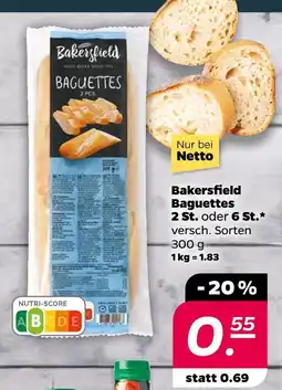 NETTO Bakersfield baguettes 2 st. oder 6 st Angebot
