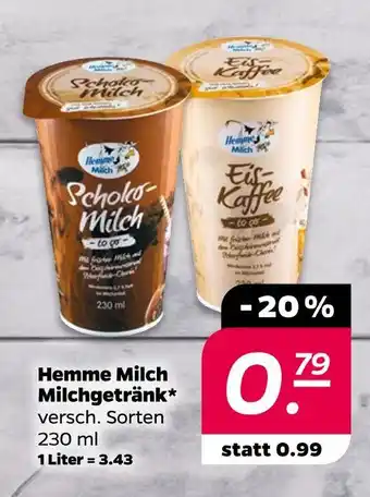 NETTO Hemme milch milchgetränk Angebot