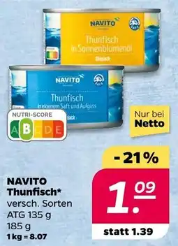 NETTO Navito thunfisch Angebot