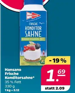 NETTO Hansano frische konditorsahne Angebot