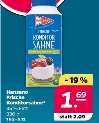 NETTO Hansano frische konditorsahne Angebot