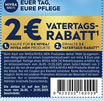 NETTO Nivea men 2€ vatertags-rabatt Angebot