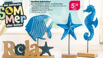 NETTO Holzschriftzug relax oder seestern oder seepferdchen oder fisch Angebot