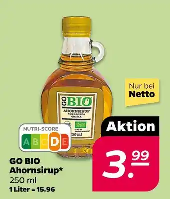 NETTO Go bio ahornsirup Angebot
