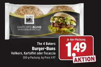 Wasgau The 4 Bakers Burger Buns 300g Angebot