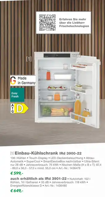 EP Liebherr einbau-kühlschrank ird 3900-22 Angebot