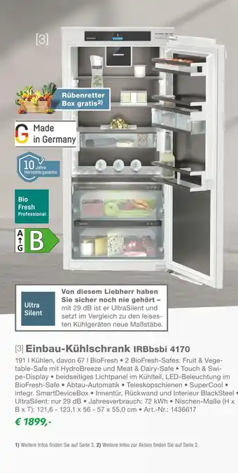 EP Liebherr einbau-kühlschrank irbbsbi 4170 Angebot