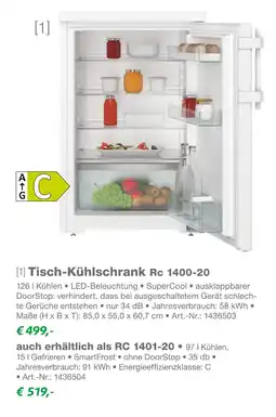 EP Liebherr tisch-kühlschrank rc 1400-20 Angebot