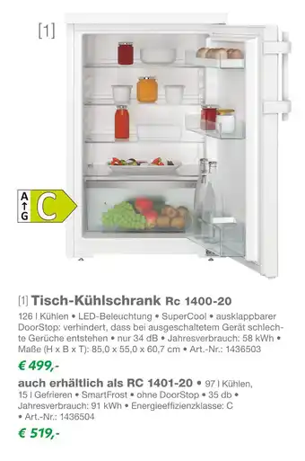 EP Liebherr tisch-kühlschrank rc 1400-20 Angebot