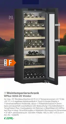 EP Liebherr weintemperierschrank wpbsi 5052-20 vinidor Angebot
