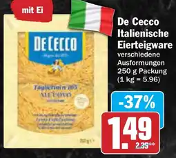 AEZ De Cecco Italienische Eierteigware Angebot