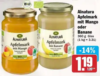 AEZ Alnatura Apfelmark mit Mango oder Banane Angebot