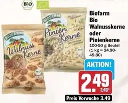AEZ Biofarm Bio Walnusskerne oder Pinienkerne Angebot