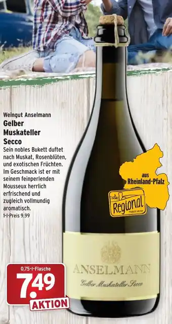 Wasgau Weingut Anselmann Gelber Muskateller Secco 0,75L Angebot