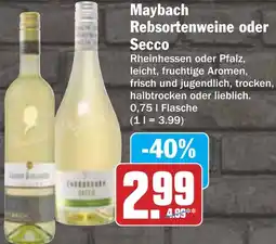 AEZ Maybach Rebsortenweine oder Secco Angebot