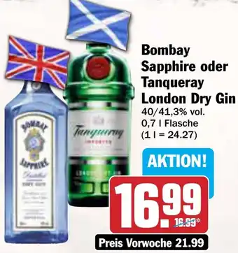 AEZ Bombay Sapphire oder Tanqueray London Dry Gin Angebot
