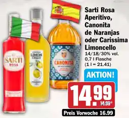 AEZ Sarti Rosa Aperitivo, Canonita de Naranjas oder Carissima Limoncello Angebot