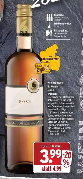 Wasgau Weingut Raabe, St. Martin Rosé trocken 0,75L Angebot